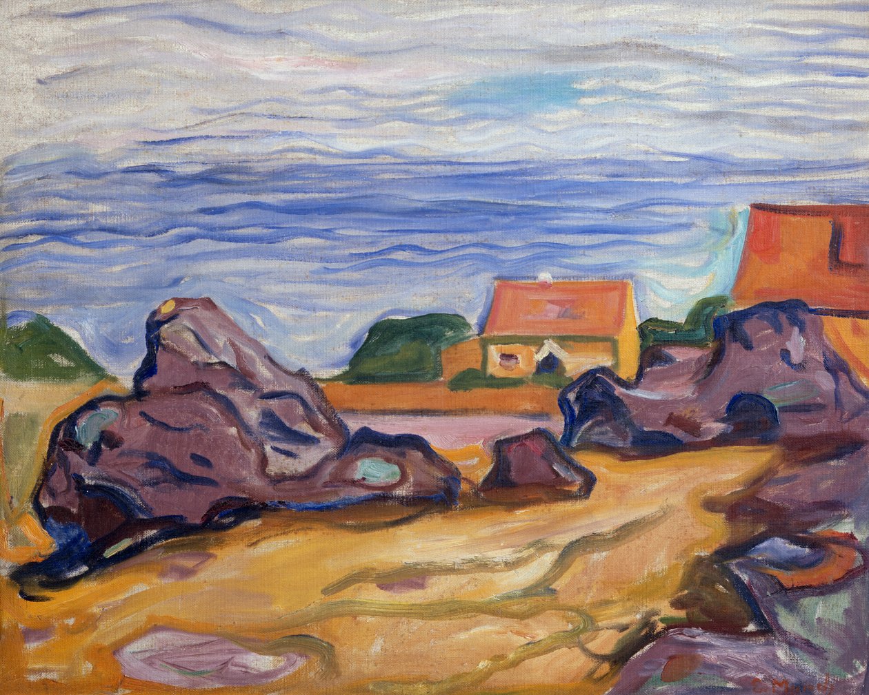 Kaksi taloa Borressa tekijältä Edvard Munch