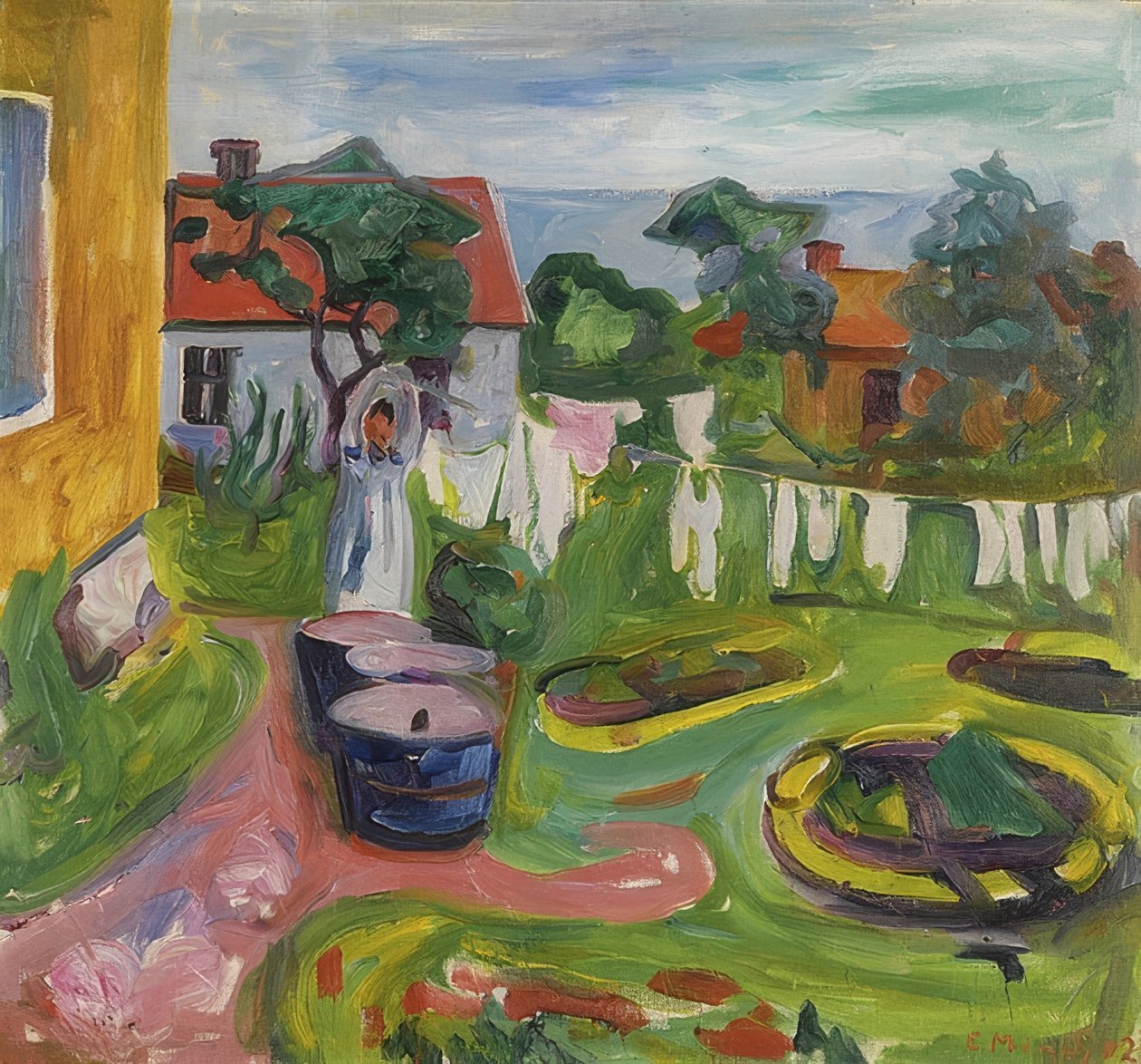 Pesula linjalla Asgardstrandissa. 1902 tekijältä Edvard Munch