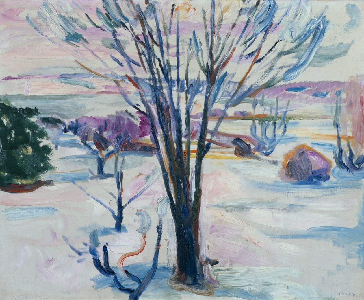 Talvimaisema Jeloyasta tekijältä Edvard Munch