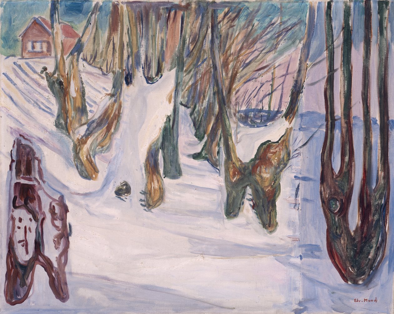 Talvimaisema talon kanssa tekijältä Edvard Munch