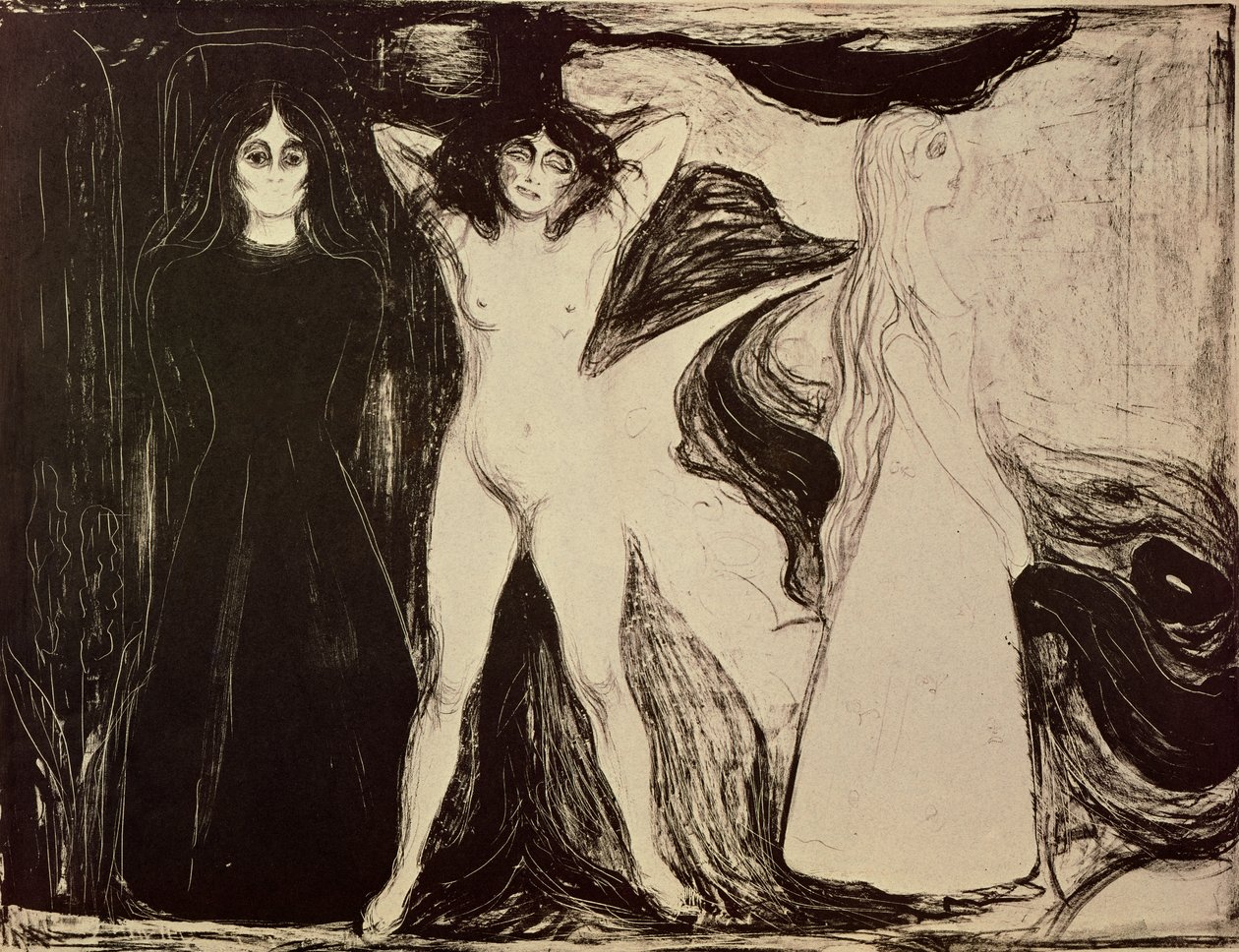 Nainen kolmessa vaiheessa tekijältä Edvard Munch