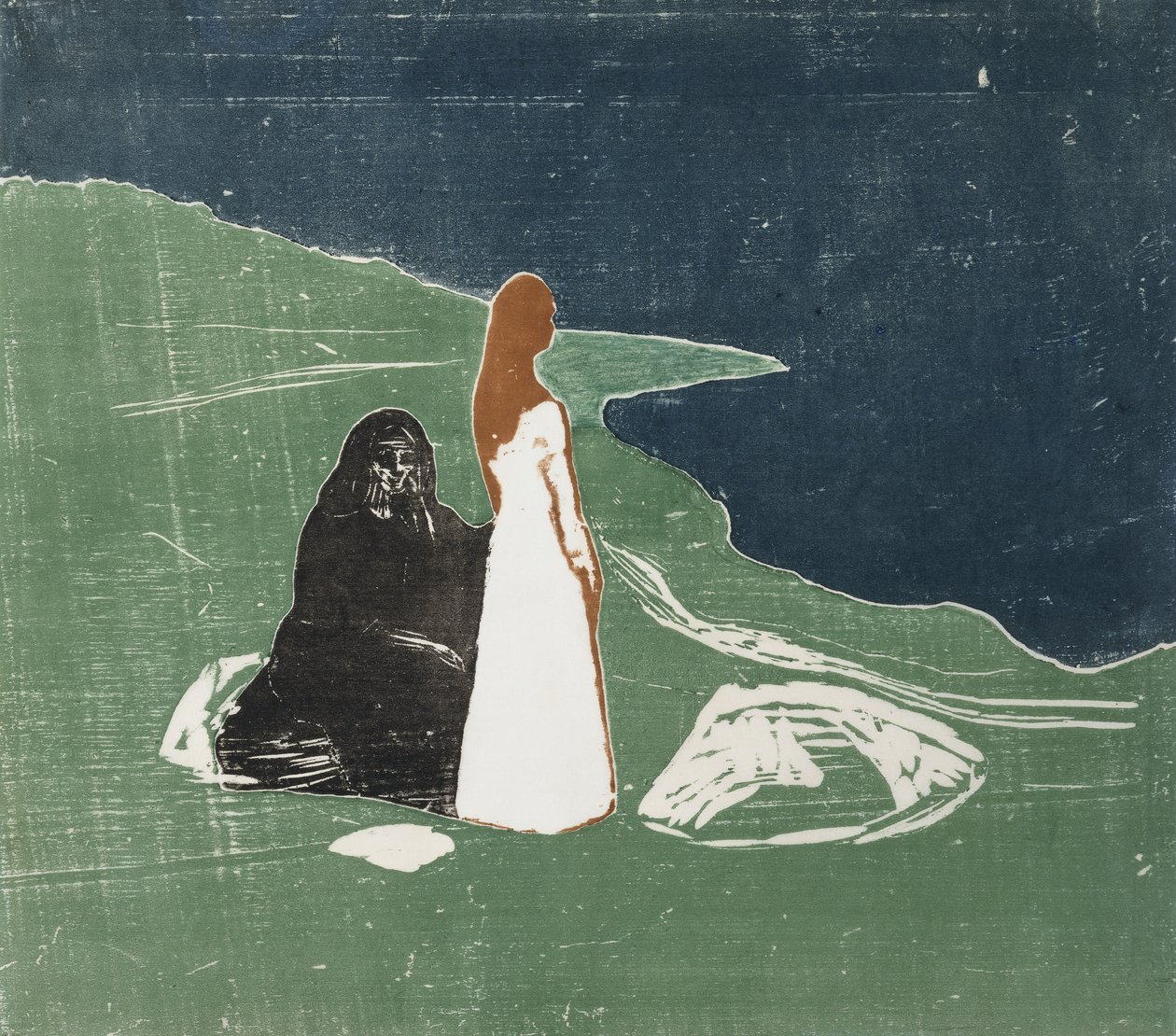 Naiset meren rannalla; naiset meren rannalla tekijältä Edvard Munch