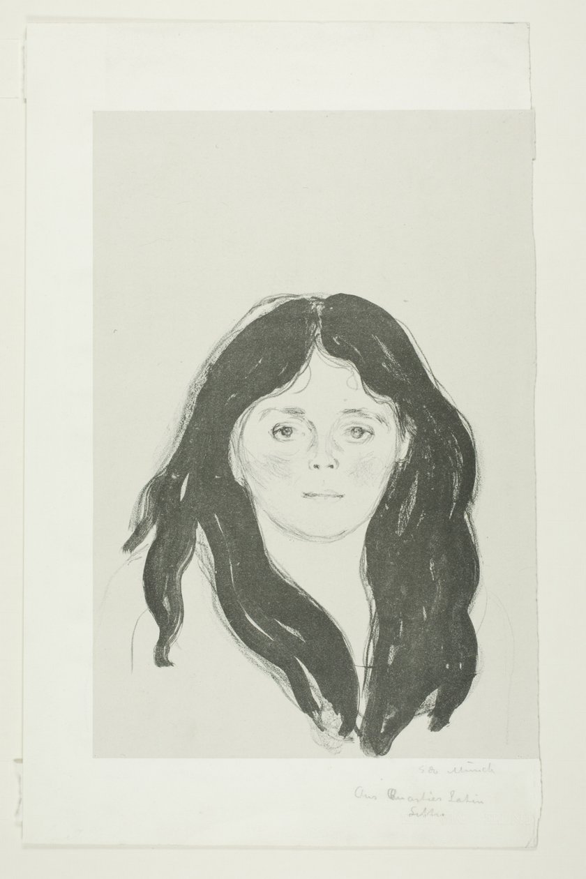 Nuori nainen Latinalaisesta korttelista tekijältä Edvard Munch