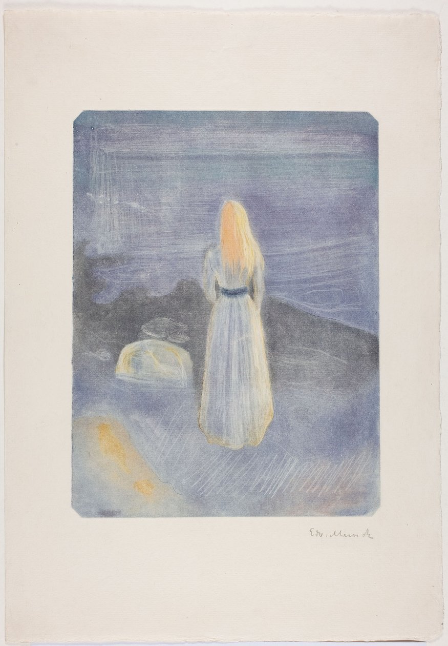 Nuori nainen rannalla tekijältä Edvard Munch
