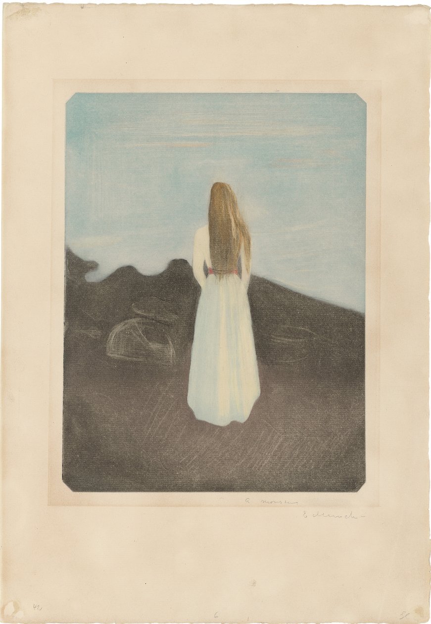 Nuori nainen rannalla tekijältä Edvard Munch