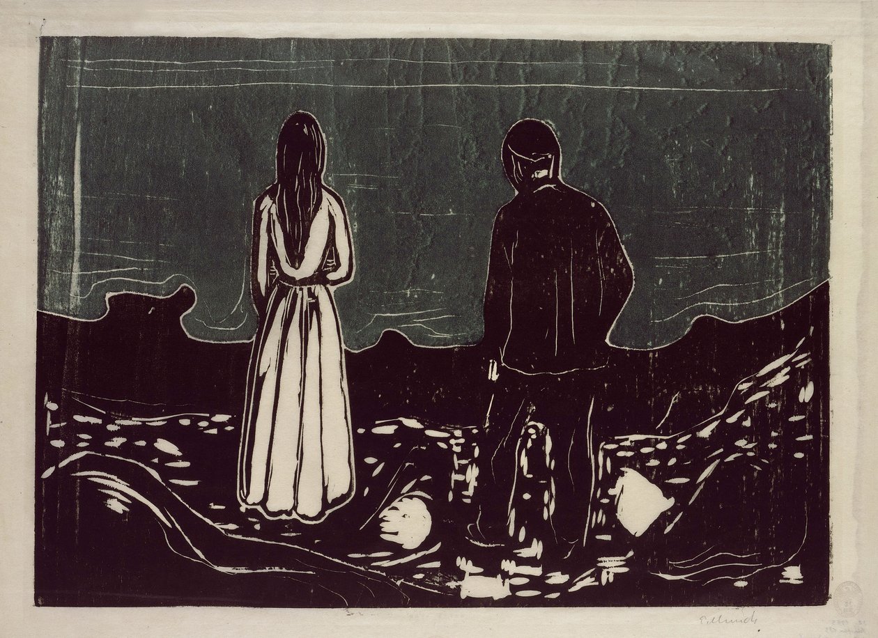 Kaksi ihmistä (Yksinäiset) tekijältä Edvard Munch