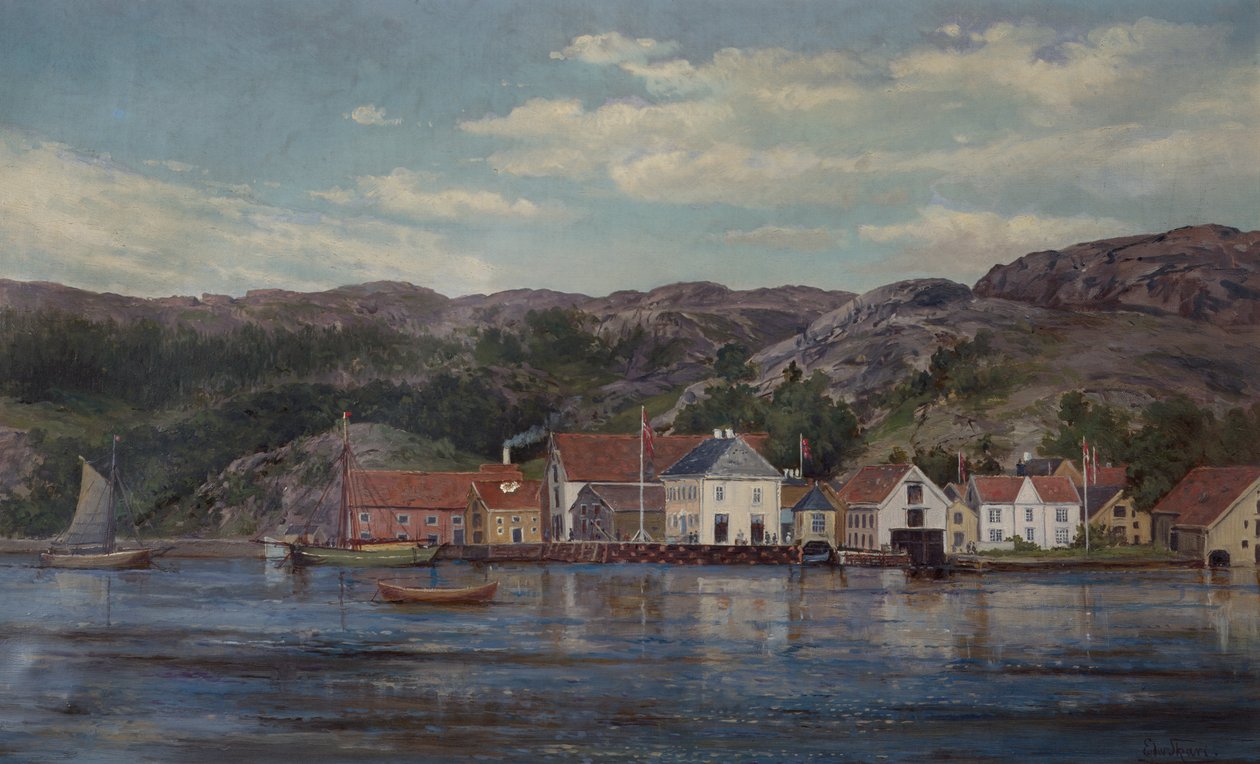 Joki Flekkefjordissa tekijältä Edvard Skari