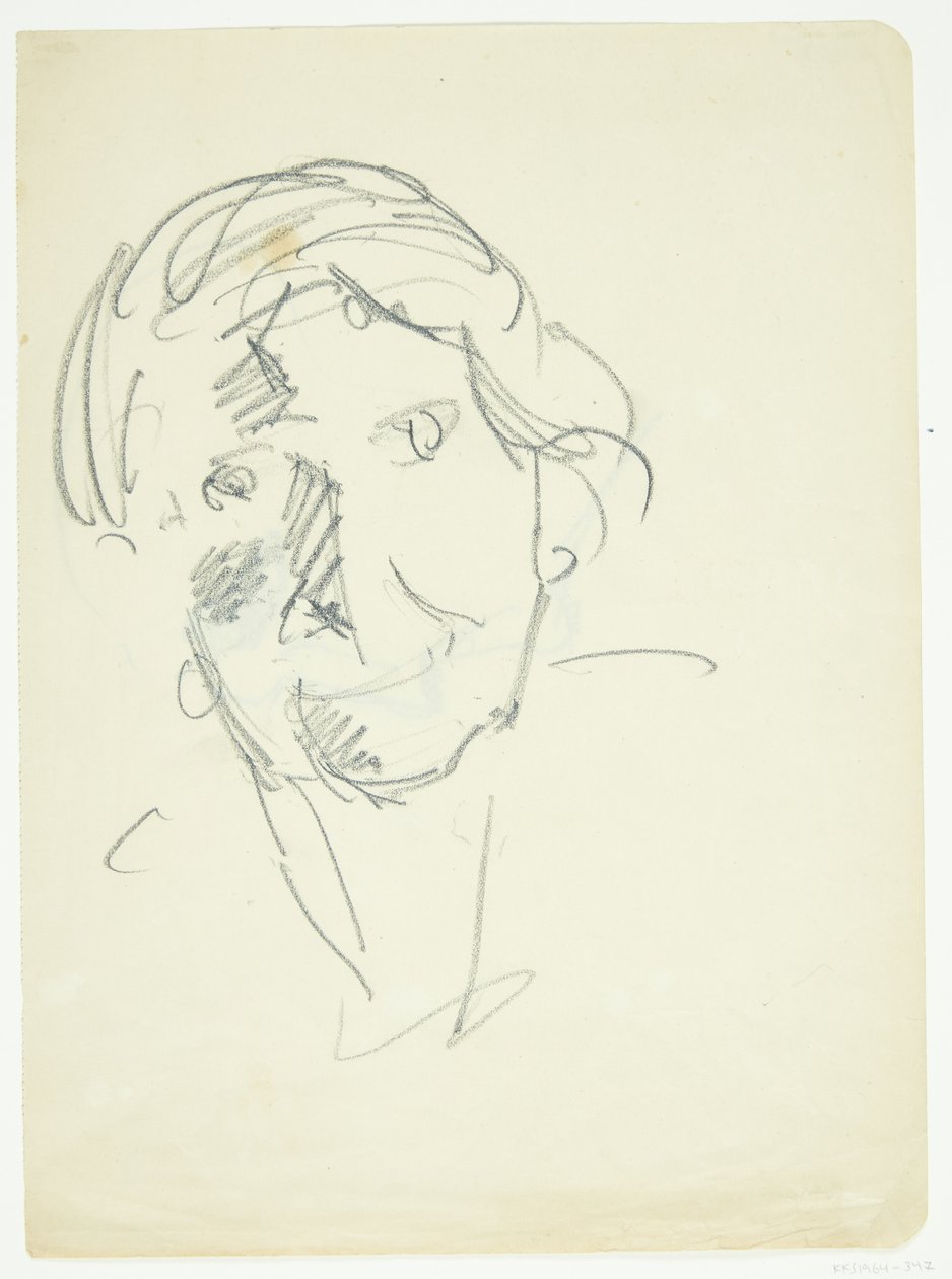 Taiteilijan vaimon, taidemaalari Agnes Weien (1878-1964) muotokuva kasvoilla tekijältä Edvard Weie