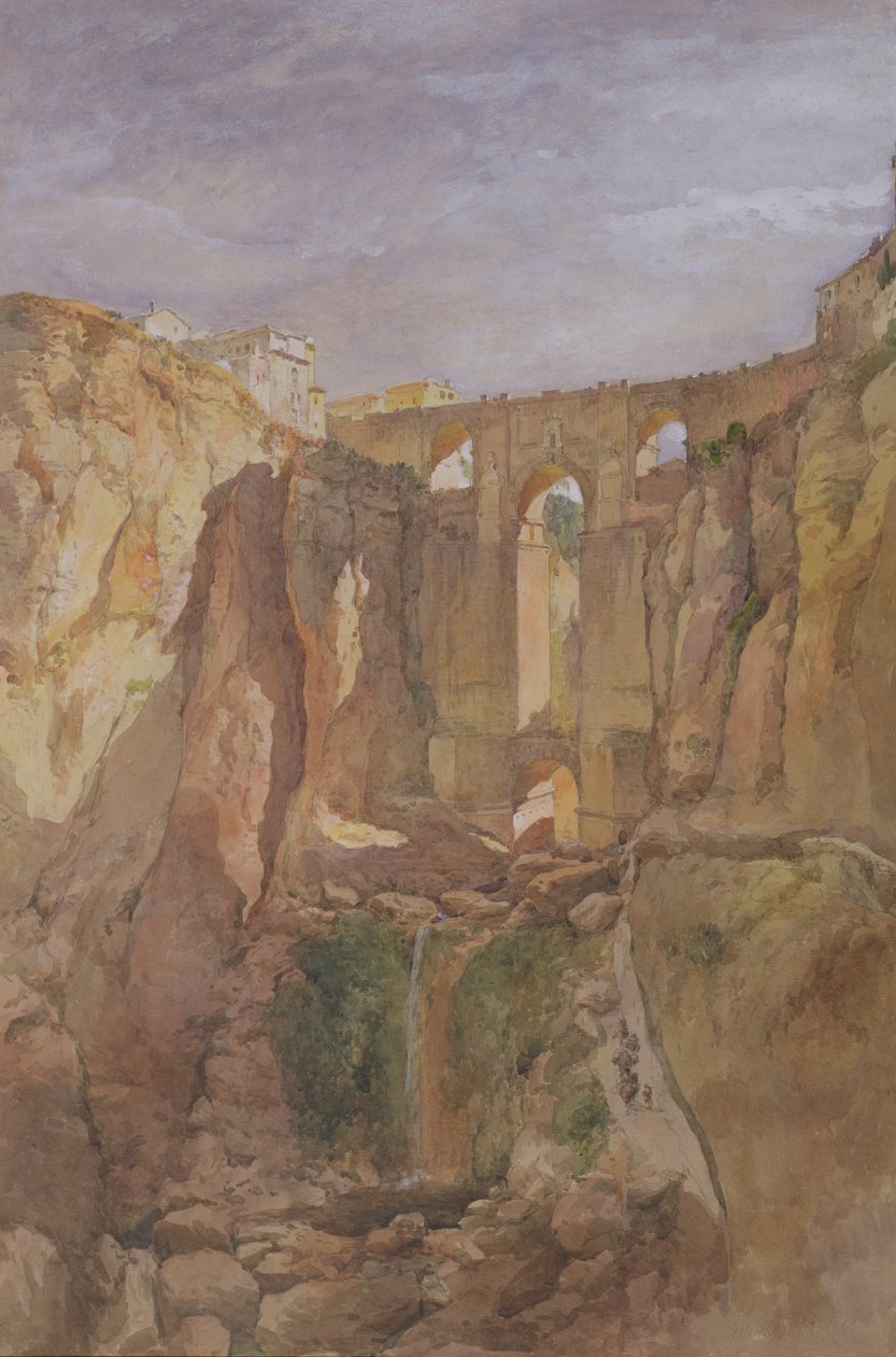 The Gorge, Ronda, Espanja (wc ja guassi paperilla) tekijältä Edward Angelo Goodall