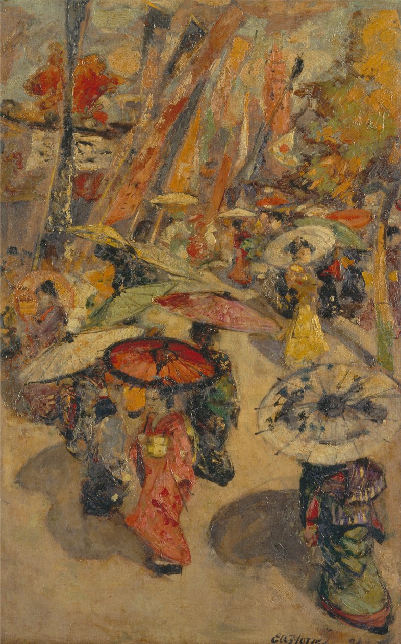 Street Scene, Tokio tekijältä Edward Atkinson Hornel