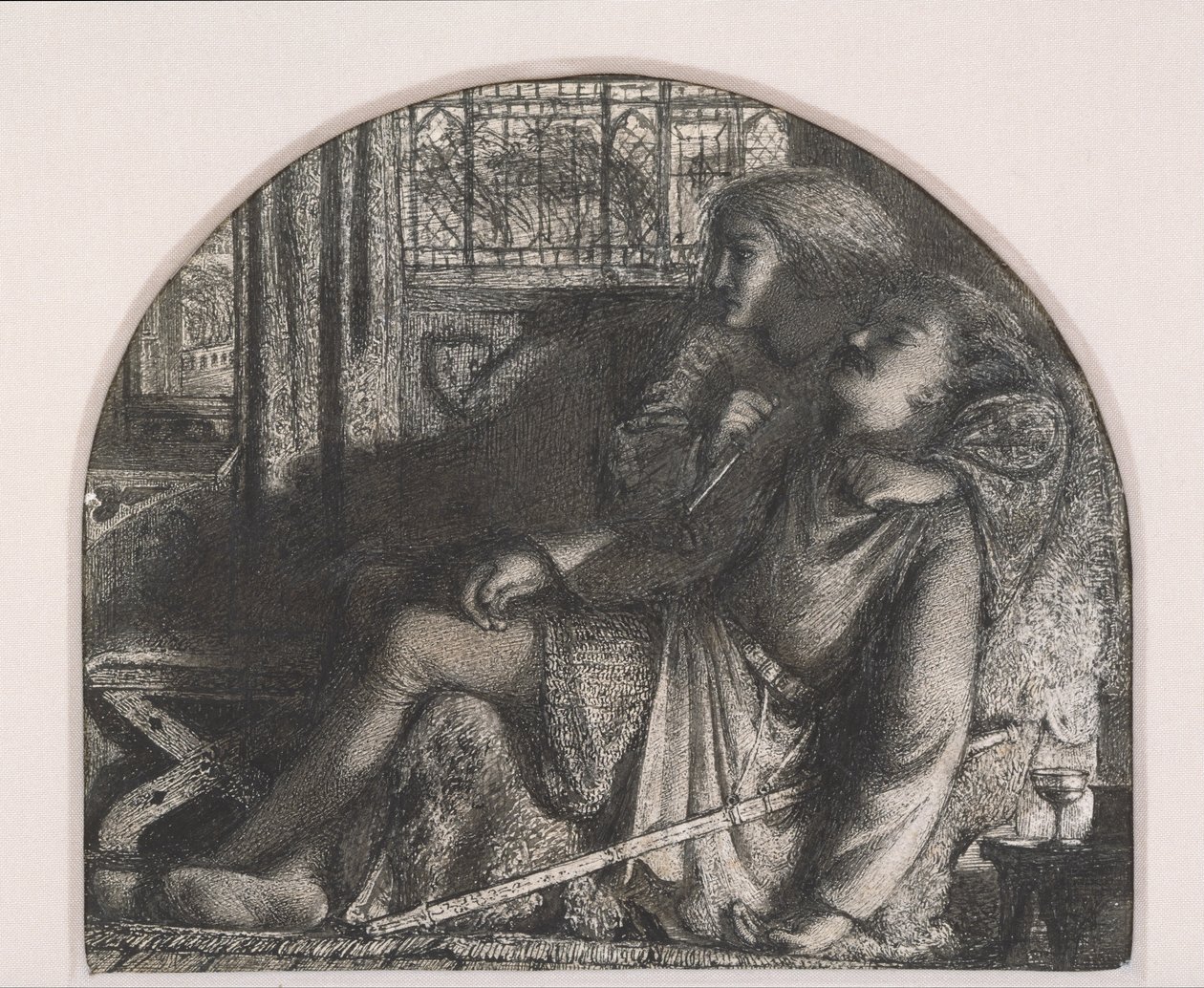 Nousin ylös hiljaisessa yössä; Tein tikaristani terävän ja kirkkaan tekijältä Edward Burne Jones