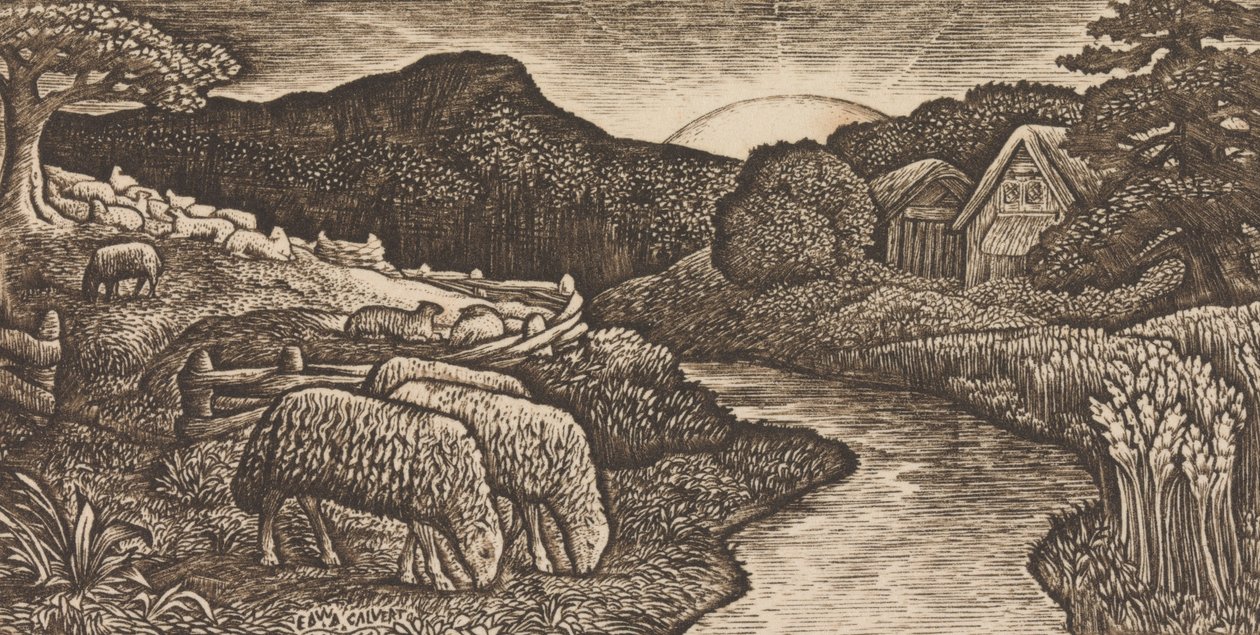Hänen laitumensa lampaat tekijältä Edward Calvert