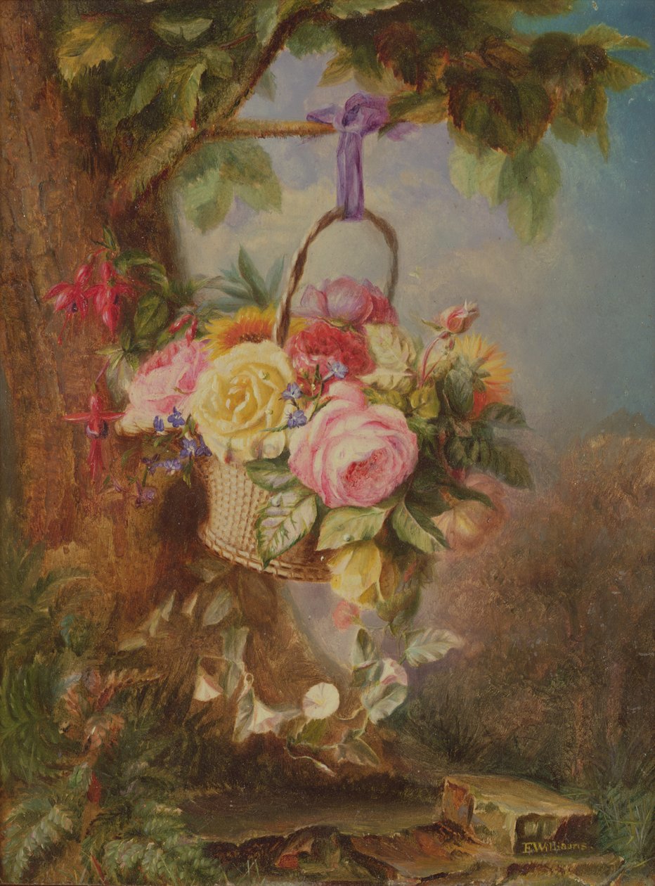 Kori ruusuja fuksia, 19. vuosisata tekijältä Edward Williams