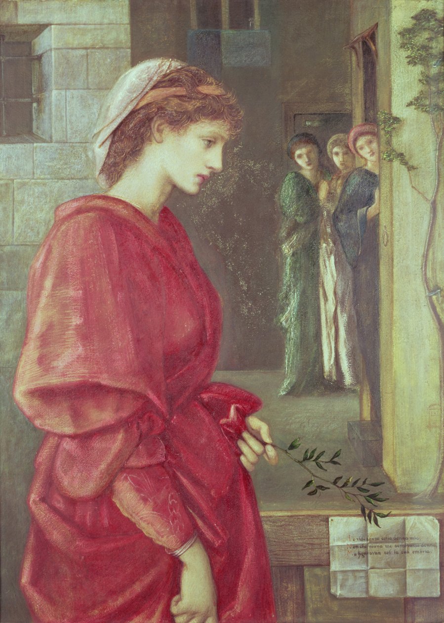 Beatrice, 1870 (guassi) tekijältä Edward Burne Jones