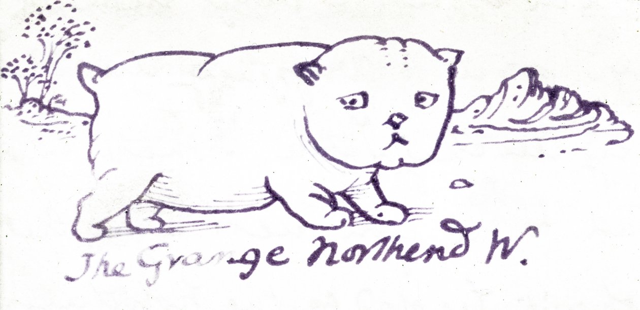 Hämmentynyt pentu (muste paperille) tekijältä Edward Burne Jones