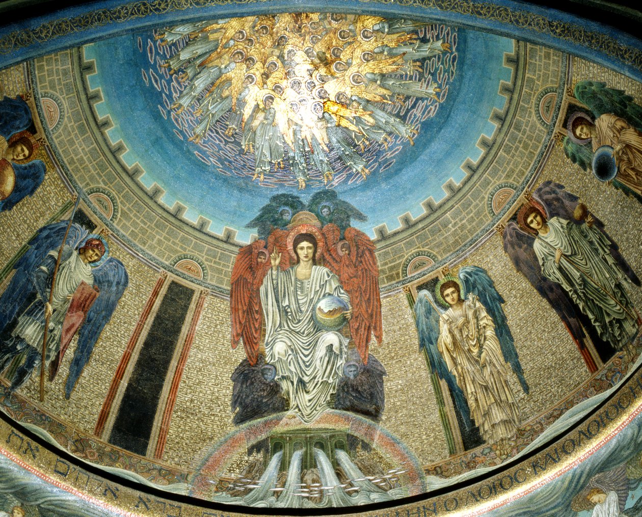 Kristus kirkkaudessa, 1885 (mosaiikki) tekijältä Edward Burne Jones