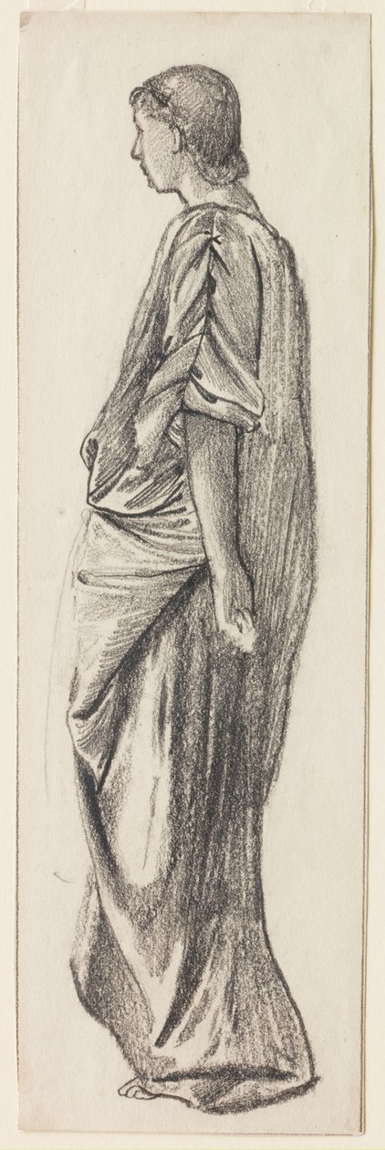 Hahmo kaapuihin pukeutuneena tekijältä Edward Burne Jones