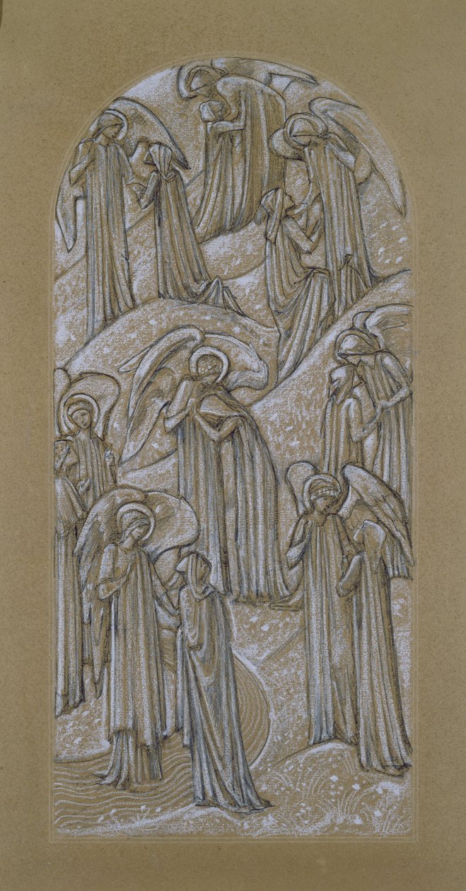 Tutkimus lasimaalauksia varten (liitu paperille) tekijältä Edward Burne Jones