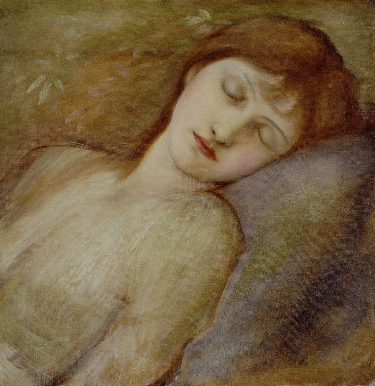 Tutkimus nukkuvalle prinsessalle The Briar Rose -sarjassa, n. 1881 tekijältä Edward Burne Jones