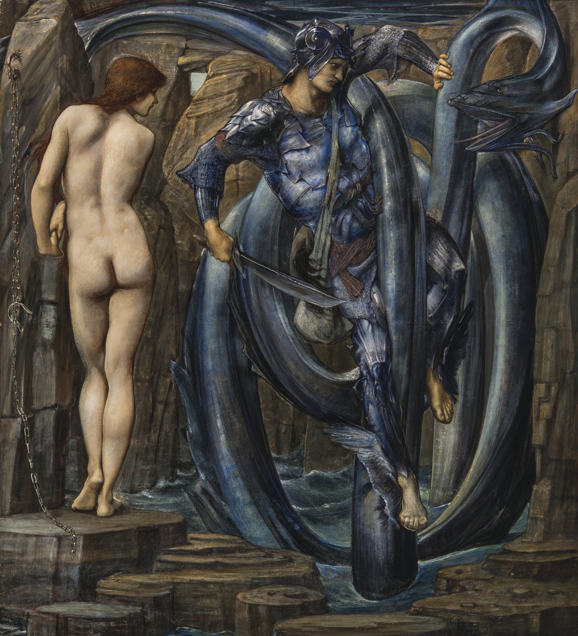 The Doom Fulfilled (Perseus Slaying the Sea Serpent) n. 1882 tekijältä Edward Burne Jones