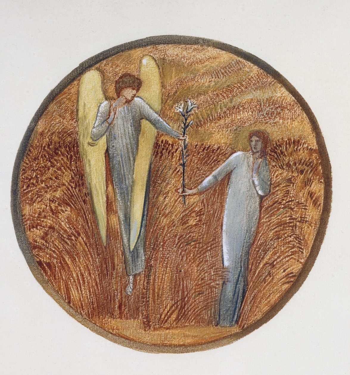 Kukkakirja: VI. Jumalan kukka, 1905 (litho guassipaperilla) tekijältä Edward Burne Jones