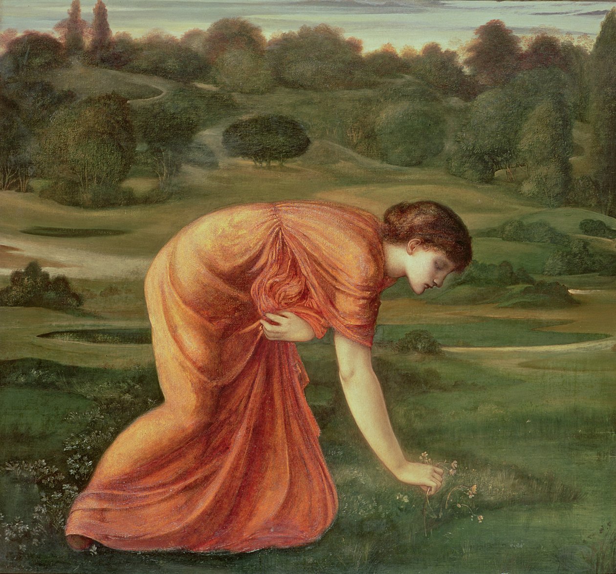 Maaliskuun kehäkukka, noin 1870 tekijältä Edward Burne Jones