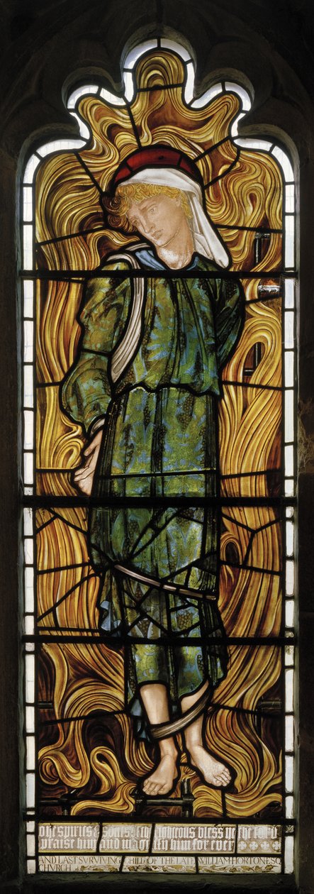 Abednigo, The Fiery Furnace, West Window, 1870 tekijältä Edward Burne Jones