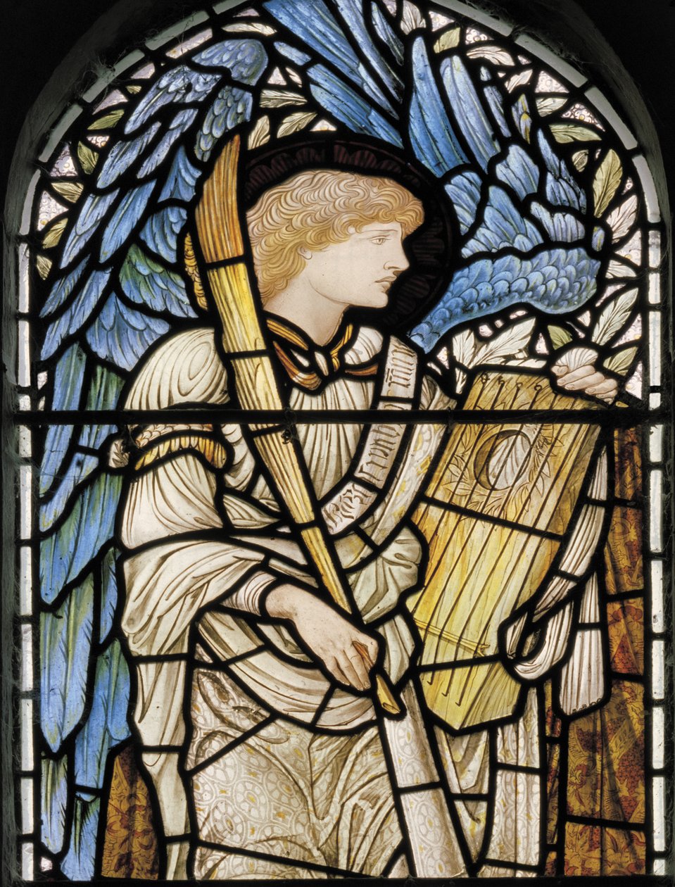 Enkelimuusikko, 1877 tekijältä Edward Burne Jones