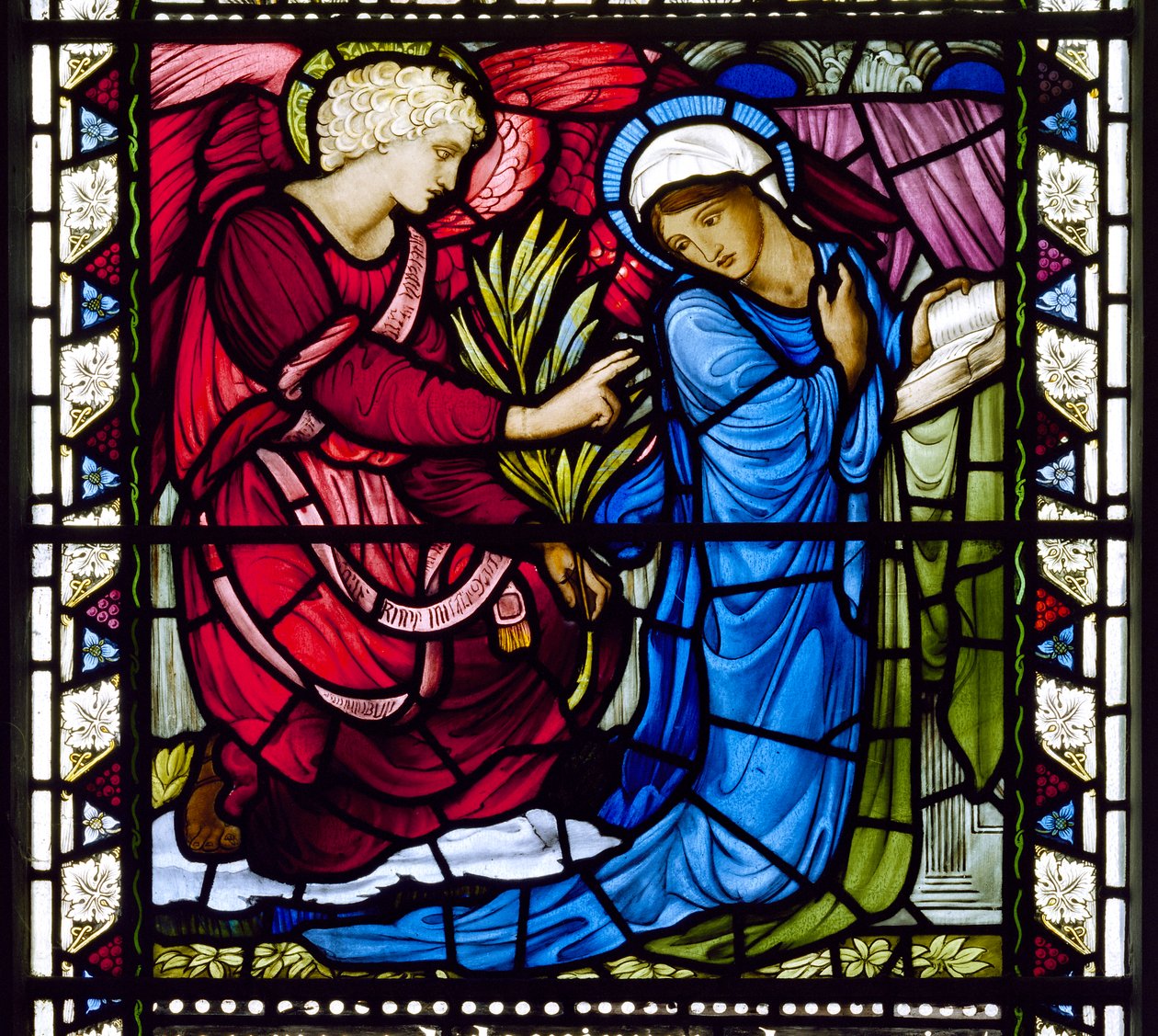 Kirkcaldy Old Kirk, Morris & Co., Edward Burne-Jones, Annunciation, 1886 tekijältä Edward Burne Jones