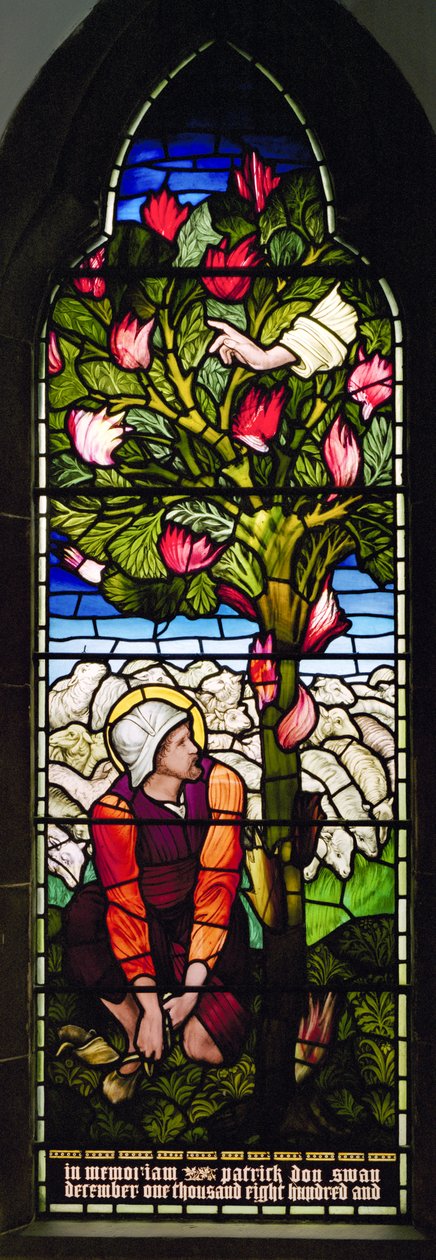 Kirkcaldy, St Brycedale, Morris & Co., Edward Burne-Jones, Moses & The Burning Bush, 1892 tekijältä Edward Burne Jones