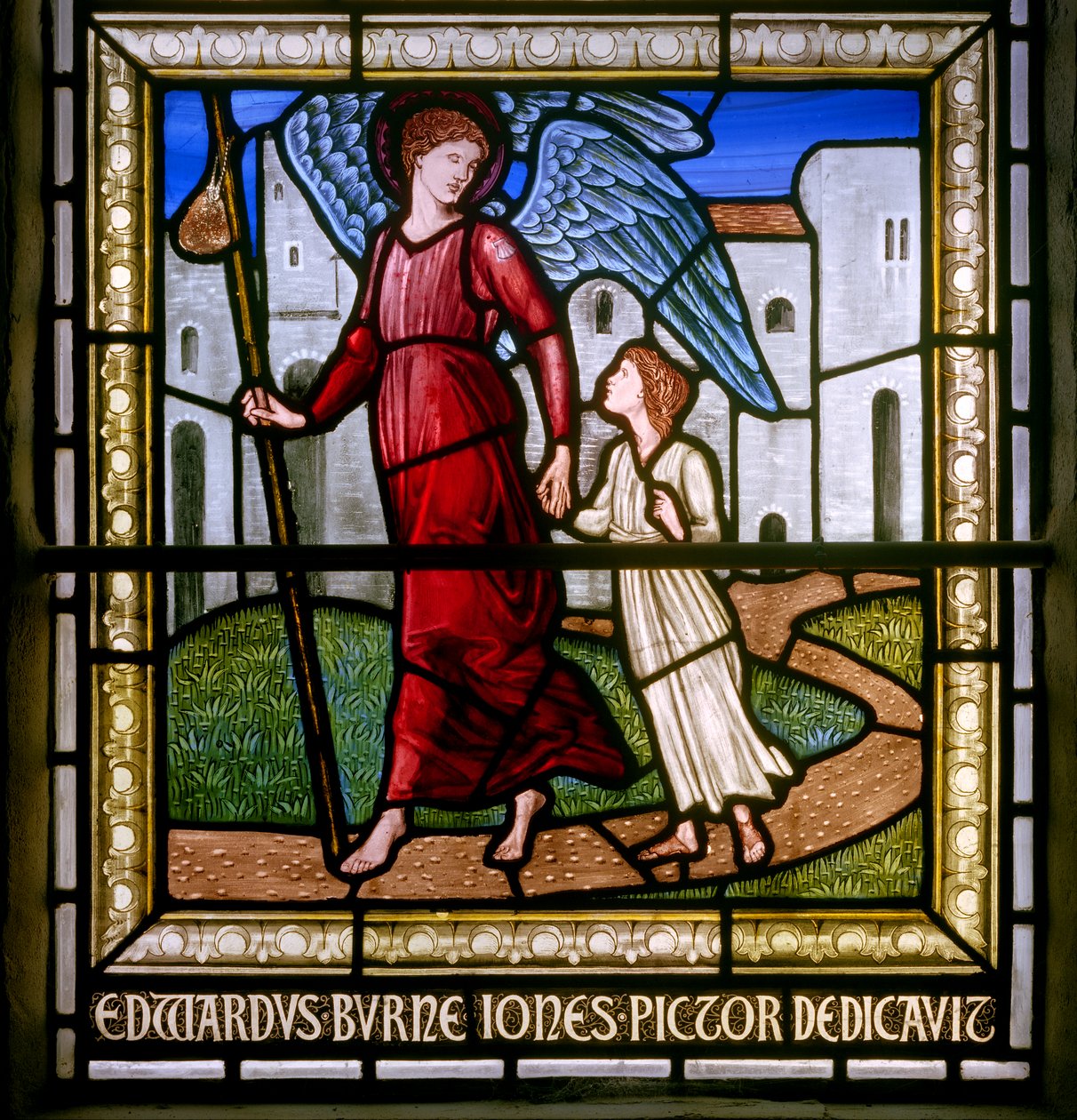 Rottingdean, St Margaret, Morris & Co., Edward Burne-Jones, suojelusenkeli, 1893 tekijältä Edward Burne Jones