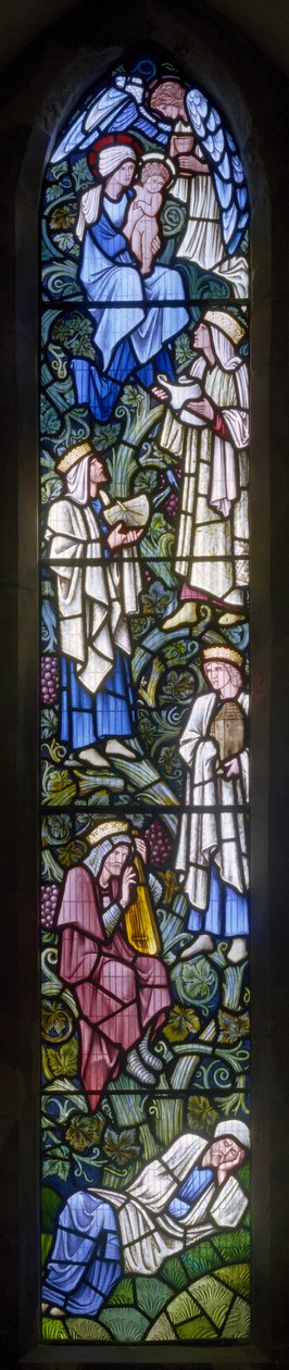 Rottingdean, St Margaret, Morris & Co., Edward Burne-Jones, The Tree Of Jesse, Omakuva, 1897 tekijältä Edward Burne Jones
