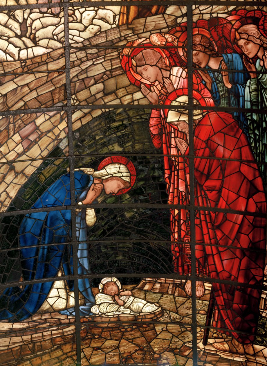 Syntymäikkuna, yksityiskohta, 1888 tekijältä Edward Burne Jones