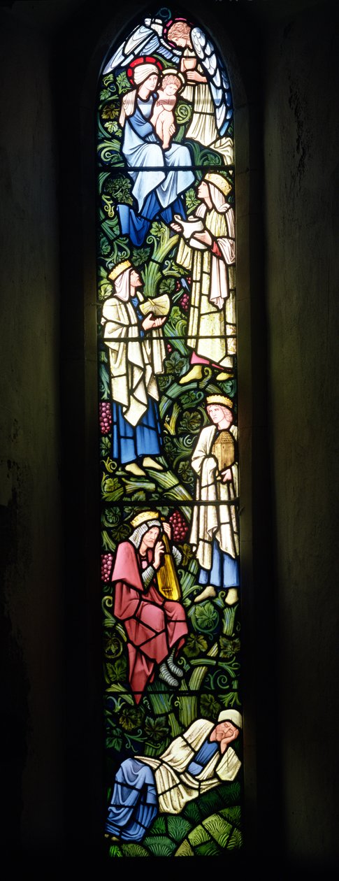 Jessen puu (lasimaalaus) tekijältä Edward Burne Jones