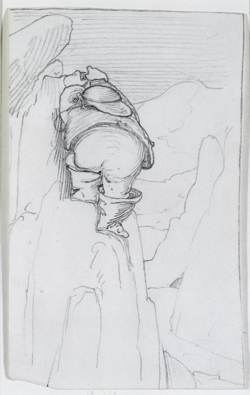 William Morris kiipeämässä vuorelle Islannissa, noin 1871. tekijältä Edward Burne Jones