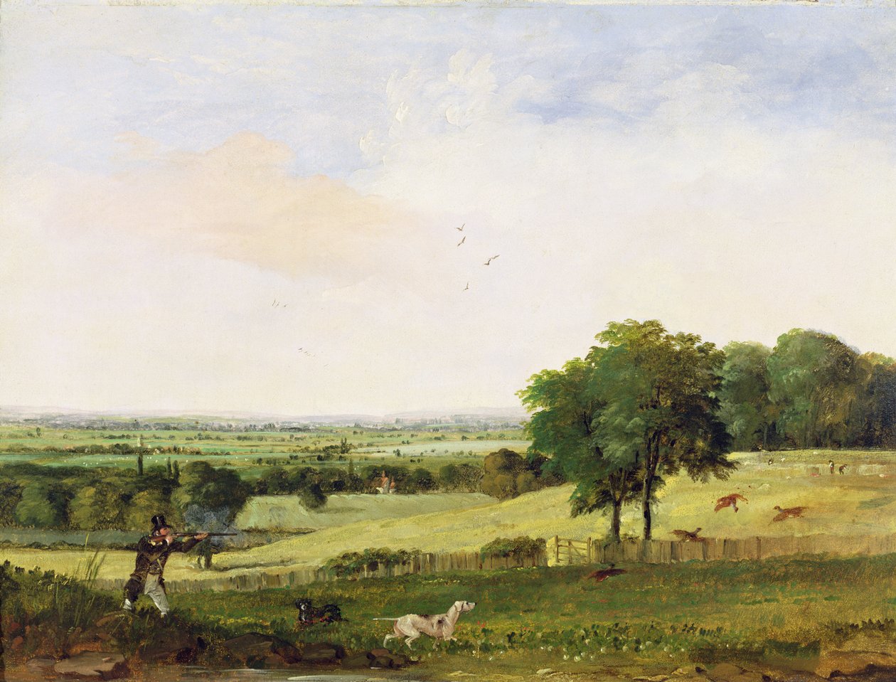 Partridge Ammunta (öljy myllylaudalle) tekijältä Edward Duncan