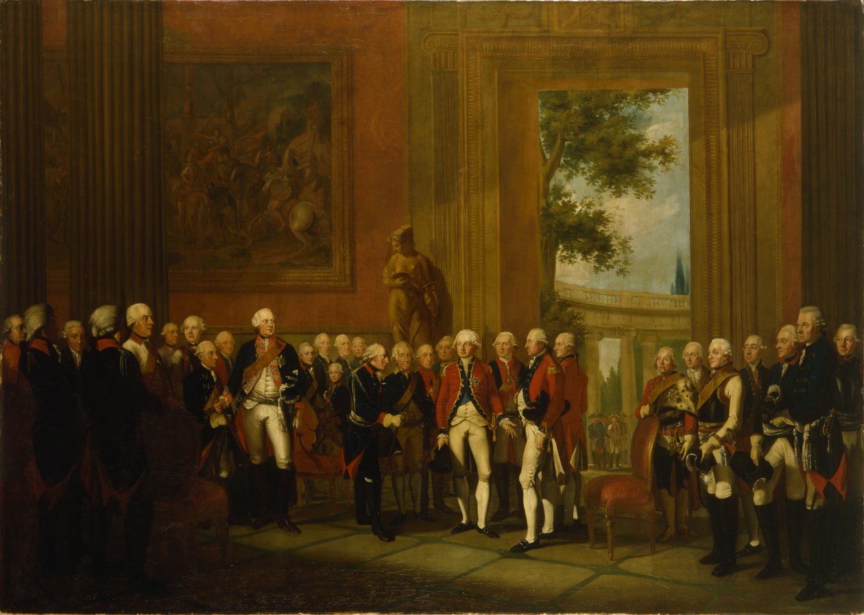 Yorkin herttuan vastaanotto Sanssoucissa, noin 1785 tekijältä Edward Francis Cunningham