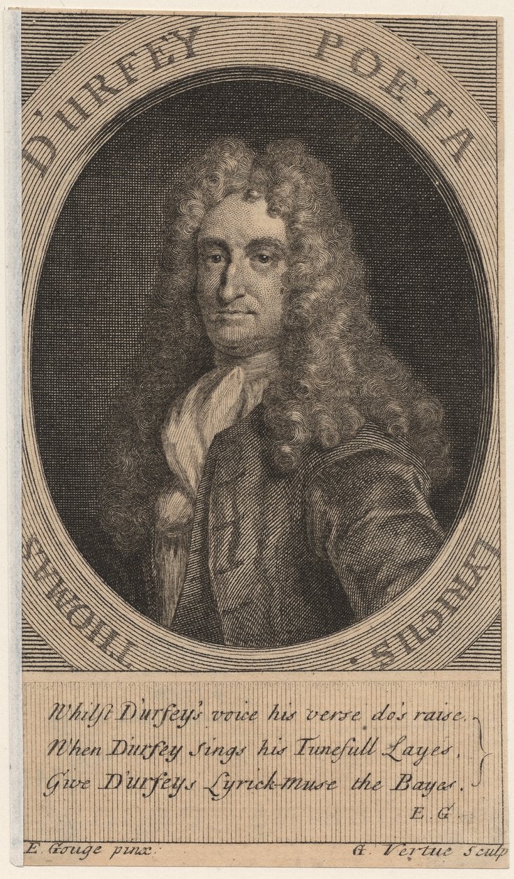 Thomas dUrfey, kaiverrus George Vertue (1683-1756), 1732 tekijältä Edward Gouge