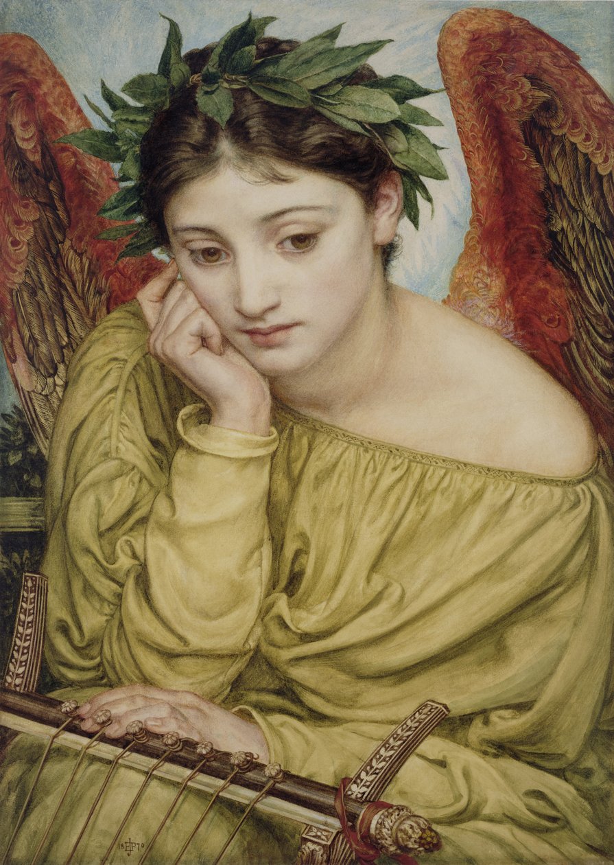 Erato, runouden muusa, 1870 tekijältä Edward John Poynter