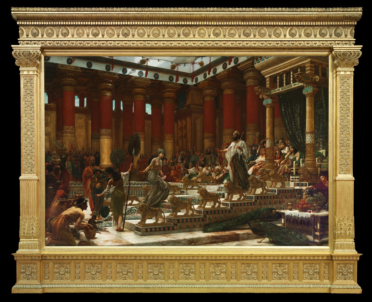 Seban kuningattaren vierailu kuningas Salomon luona tekijältä Edward John Poynter