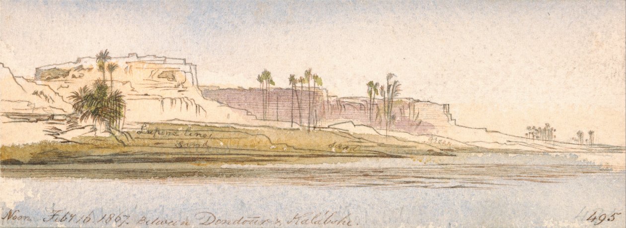 Dendourin ja Kalabshen välillä tekijältä Edward Lear