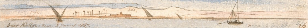Deer woods, keskipäivä, tammikuu ೨, ೧೮೬೭ (೨೬) tekijältä Edward Lear