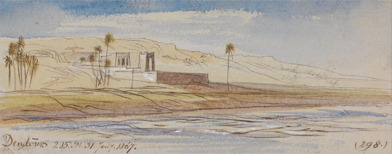 Dendour, klo 14-15, 31. tammikuuta 1867 (298) tekijältä Edward Lear