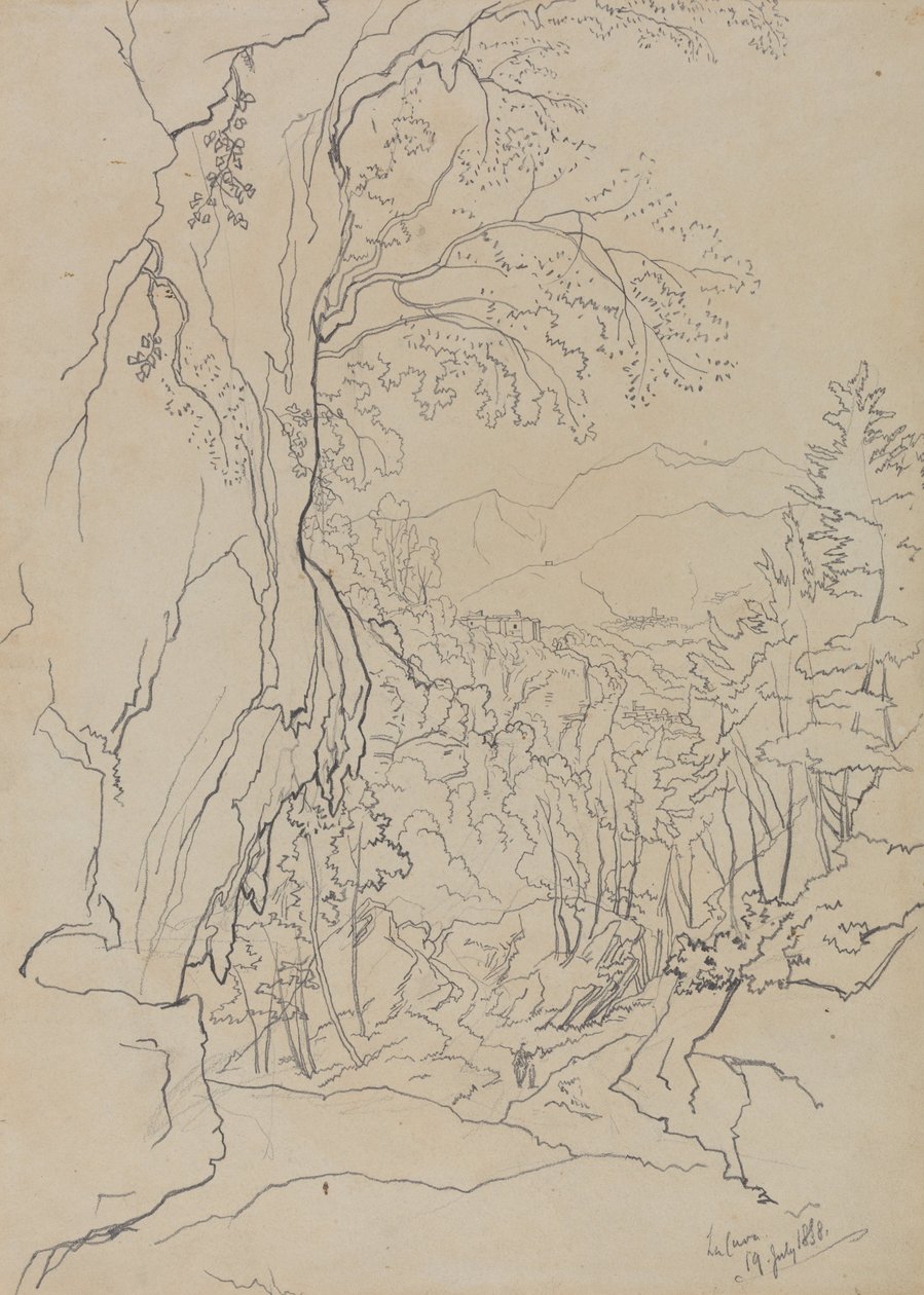 La Cava, 19. heinäkuuta 1838 tekijältä Edward Lear