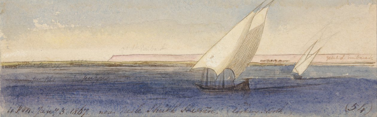 Lähellä Nesle Sheikh Hassania katsellen etelään tekijältä Edward Lear