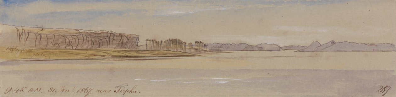 Lähellä Taphaa, 9. – 45., 31. tammikuuta 1867 (287) tekijältä Edward Lear