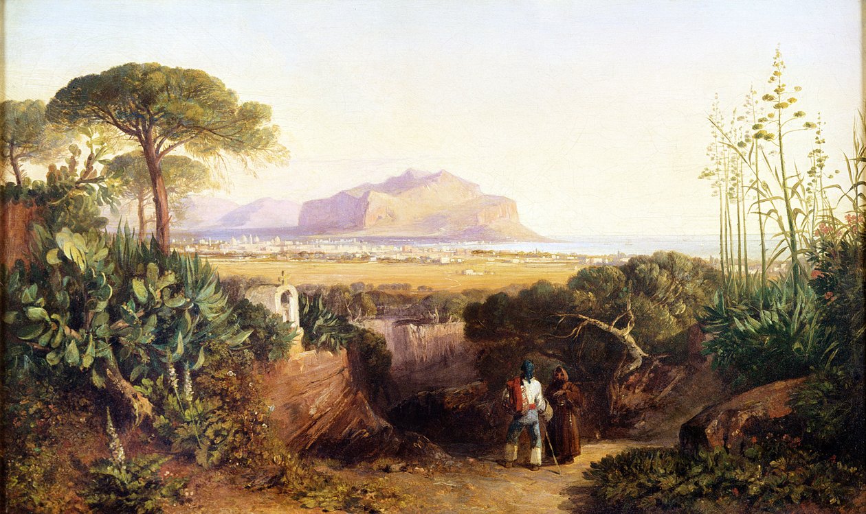 Palermo, Sisilia, 1847 tekijältä Edward Lear