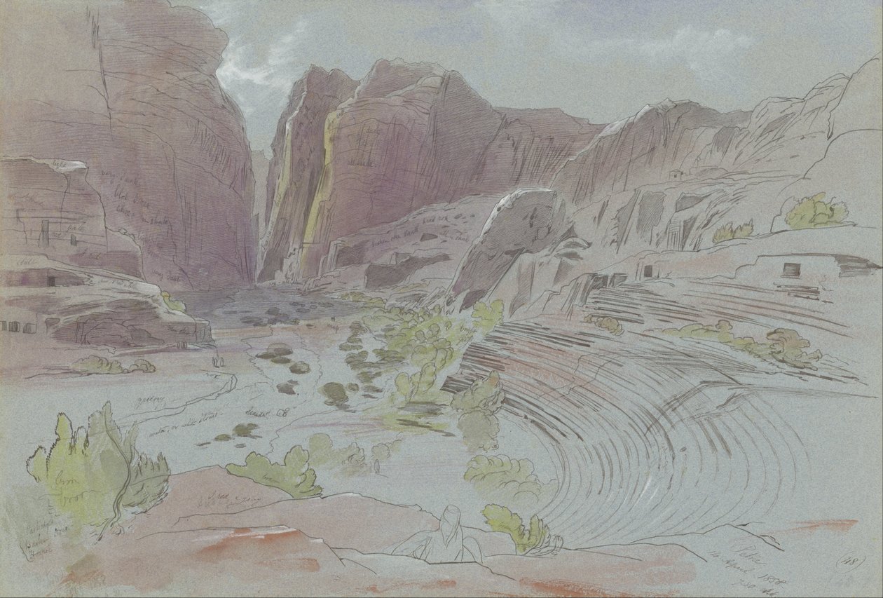 Petra, 14. huhtikuuta 1858 tekijältä Edward Lear
