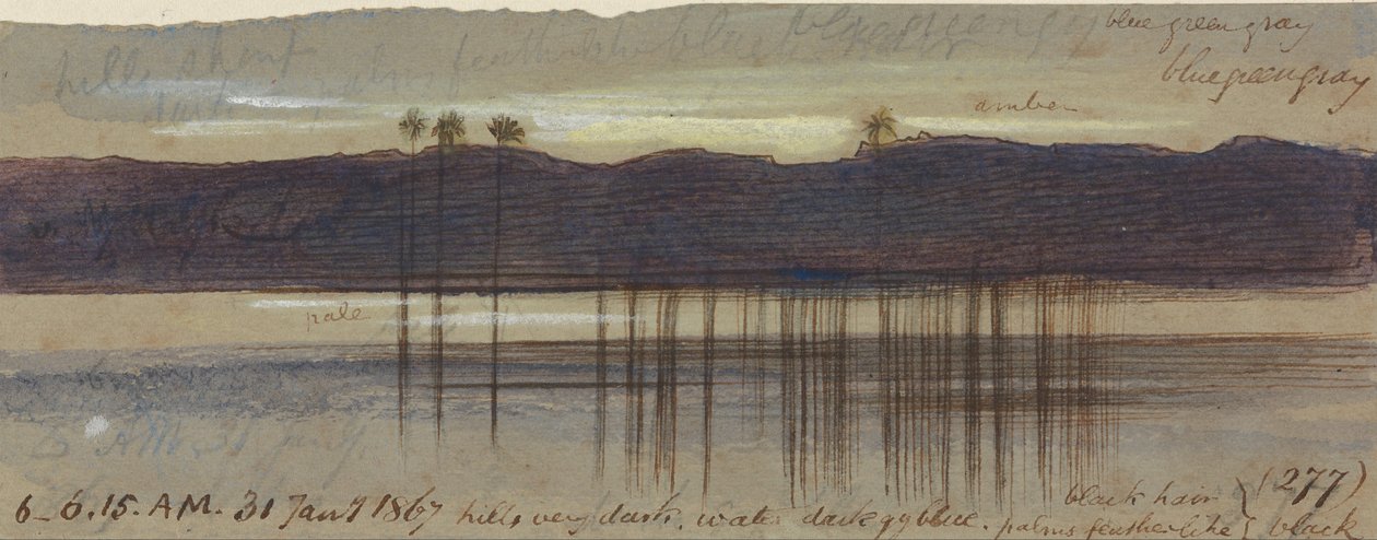 Philae, 6-00-6-15, 31. tammikuuta 1867 (277) tekijältä Edward Lear