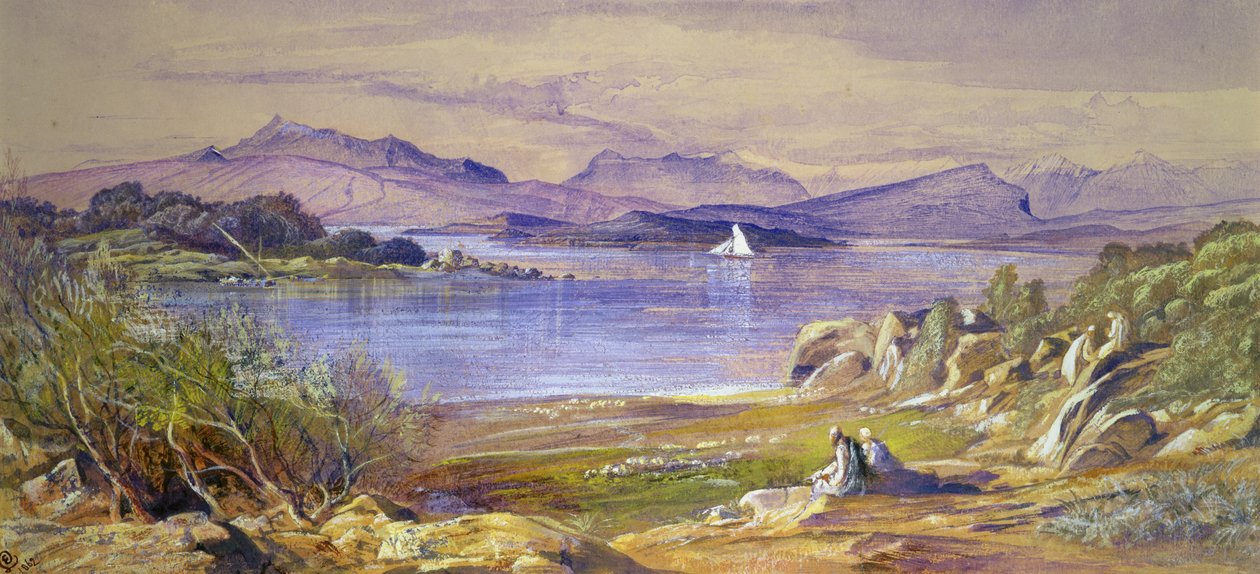 Porto Tre Scoglie, Albania, 1862 tekijältä Edward Lear